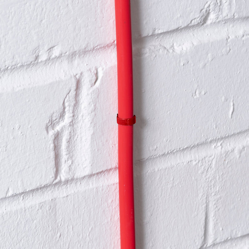 D-Line Fire Clip - Safe-D Stag-Clip for 1x 8-10mm φ cable. Single, Red - Pack of 100