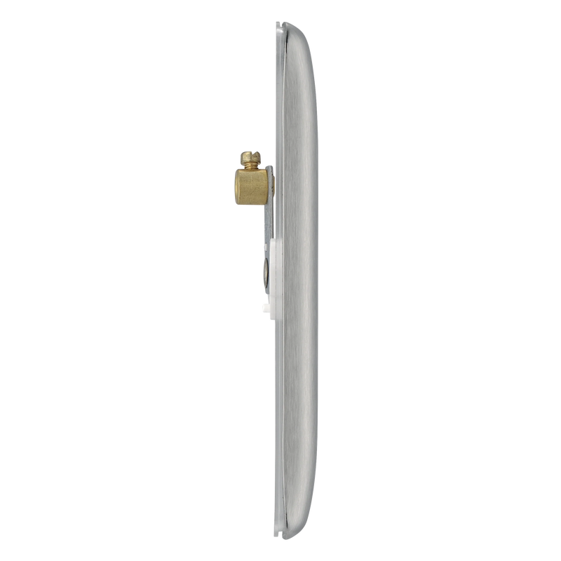 BG Electrical Nexus Metal Brushed Steel - Single, blank plate