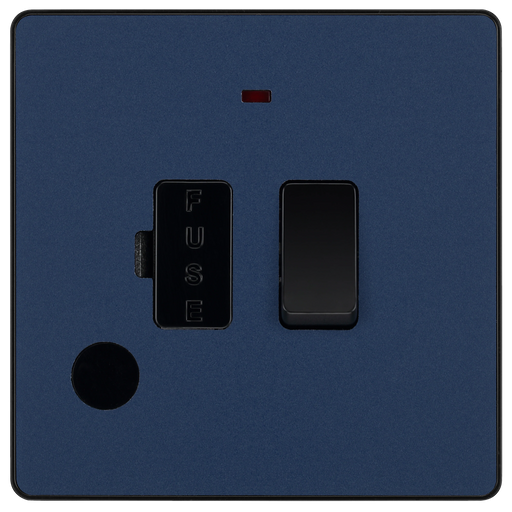 BG Electrical Evolve Matt Blue - Switched and fused with indicator