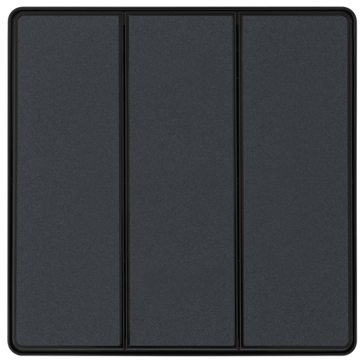 BG Electrical Evolve Matt Grey - Triple, 2 way switch, edge rocker