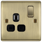 BG Electrical Nexus Metal Antique Brass - Single, switched, single pole