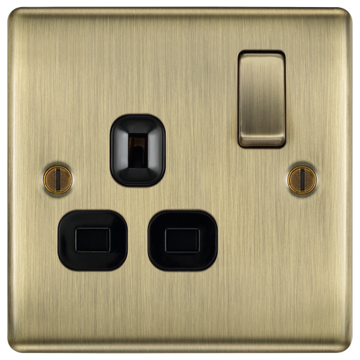BG Electrical Nexus Metal Antique Brass - Single, switched, single pole