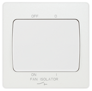 BG Electrical Evolve Pearlescent White - Triple pole fan isolator