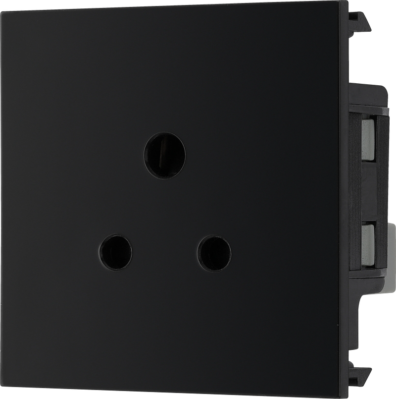 BG Electrical Euro Module - 2A round pin, unswitched socket
