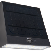 Luceco Slate Grey Wall Lights - Stealth Decorative Outdoor Solar Wall Wash Light with PIR Motion Sensor, LED Exterior Lighting, Slate Grey, IP54, 7W, 1000lm, 3000K