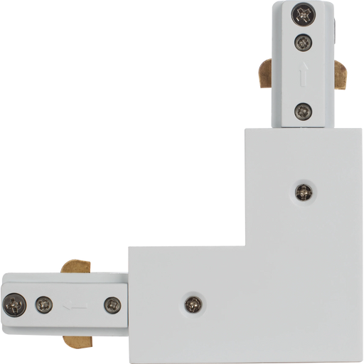 Luceco Single Circuit Track - Single circuit track 90-degree left connector accessory white