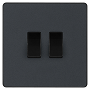 BG Electrical Evolve Matt Grey - Double, 2 way switch