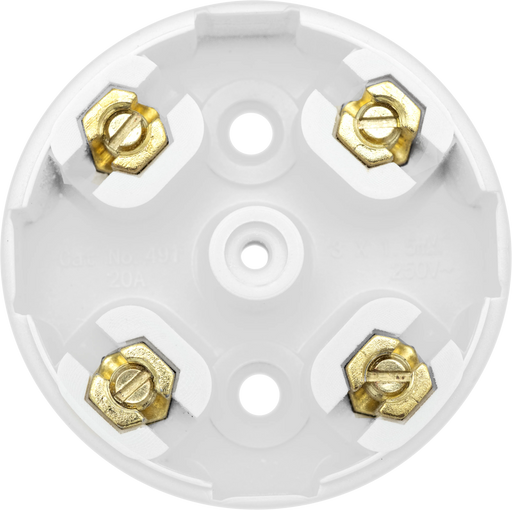 BG Electrical Contractor - Knockout Entry Junction Box 4 Way, 20A, 57mm Dia, White