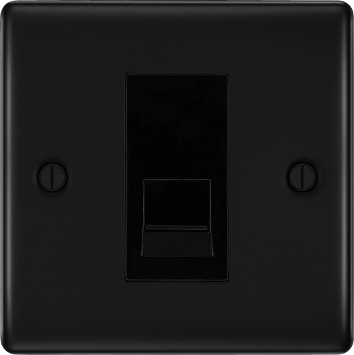BG Electrical Nexus Metal Matt Black - Single, telephone socket, master