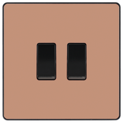 BG Electrical Evolve Polished Copper - Double, 2 way switch