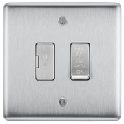 BG Electrical Nexus Metal Brushed Steel - Triple pole, fused, fan isolator