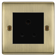BG Electrical Nexus Metal Antique Brass - 5A, single, unswitched, round pin