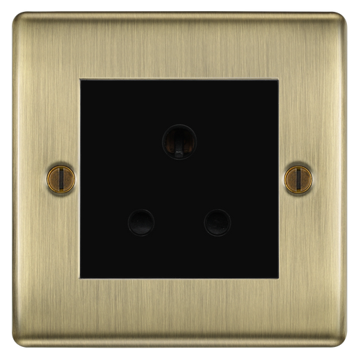 BG Electrical Nexus Metal Antique Brass - 5A, single, unswitched, round pin
