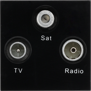 BG Electrical Euro Module - TV radio and satellite - TV IEC male, radio IEC female, satellite female