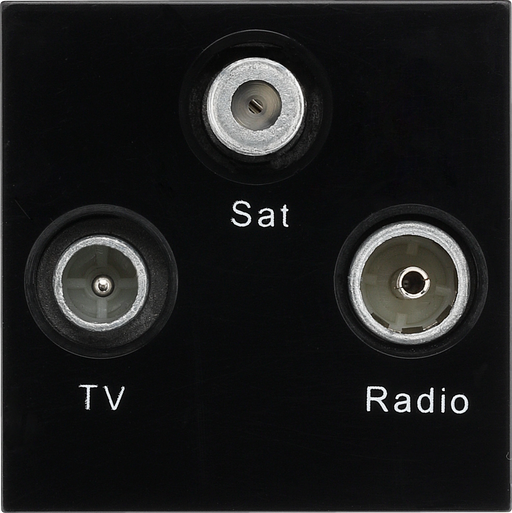 BG Electrical Euro Module - TV radio and satellite - TV IEC male, radio IEC female, satellite female