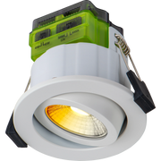 Luceco Ftype MK2 Fire Rated Downlight 4W/6W 690lm Power Change & CCT Change 3000K / 4000K Dim2Warm IP20 White - Adjustable - Pack of 1