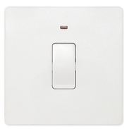 BG Electrical Evolve Pearlescent White - 20A, double pole, with indicator