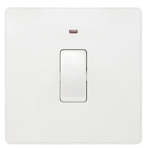 BG Electrical Evolve Pearlescent White - 20A, double pole, with indicator