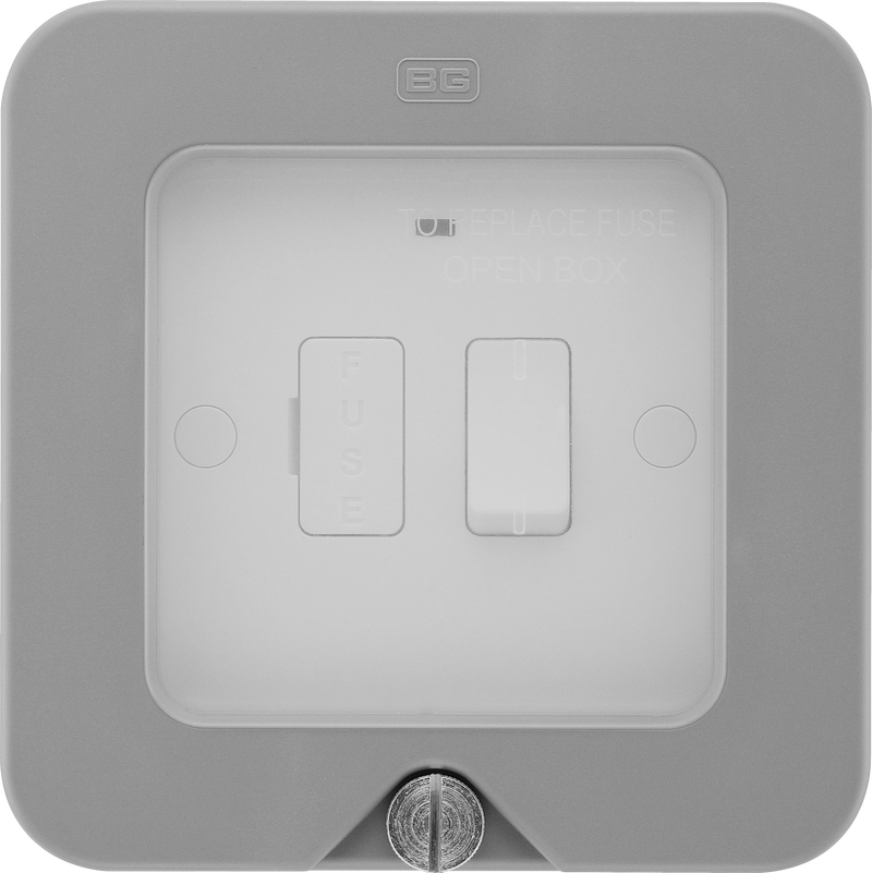 BG Electrical Weatherproof Storm - Switched and fused with indicator and flex outlet IP66