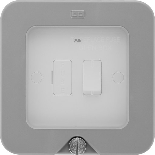 BG Electrical Weatherproof Storm - Switched and fused with indicator and flex outlet IP66