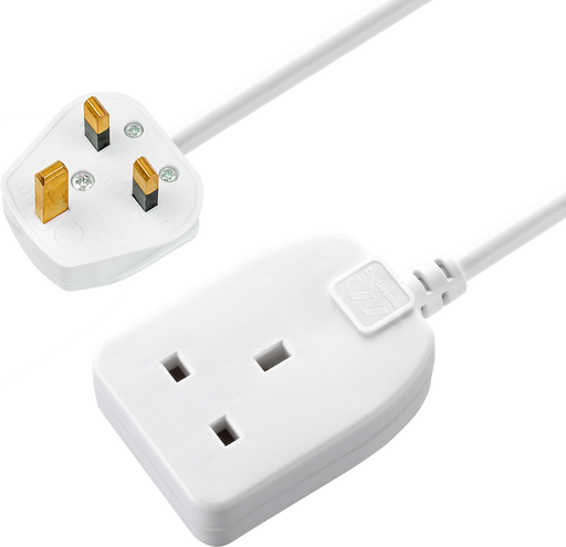 Masterplug Basic - 1 Socket, 10m, 13A, White