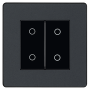 BG Electrical Evolve Matt Grey - Double, 2 way touch, 200W, secondary
