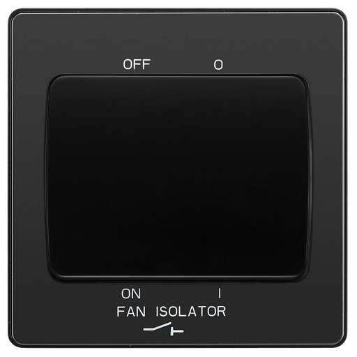 BG Electrical Evolve Black Chrome - Fan isolator