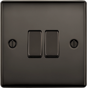 BG Electrical Nexus Metal Black Nickel - Double, 2 way switch