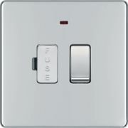 BG Electrical Flatplate Screwless Polished Chrome - Switched and fused with indicator