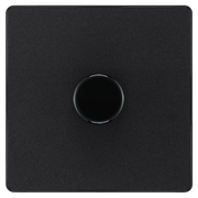 BG Electrical Evolve Matt Black - Single, 2 way push 200W