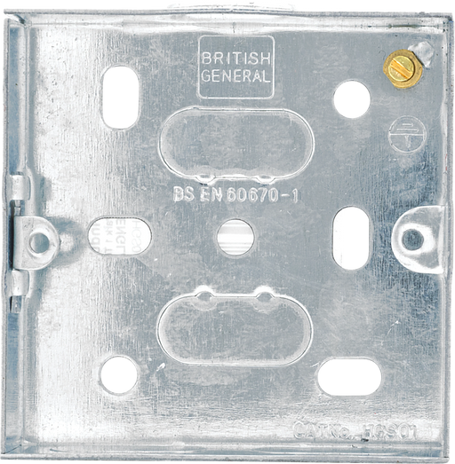 BG Electrical Contractor - Steel Knockout Box, Single, 16mm