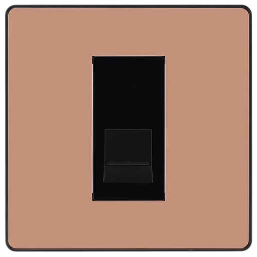 BG Electrical Evolve Polished Copper - Single, telephone socket, secondary
