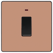 BG Electrical Evolve Polished Copper - 20A, double pole, with indicator