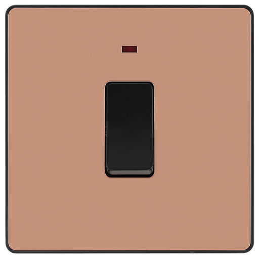 BG Electrical Evolve Polished Copper - 20A, double pole, with indicator
