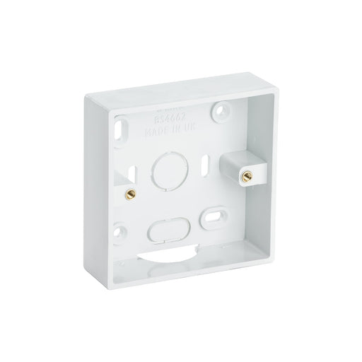 D-Line Trunking - Single Surface Box, White - 28mm depth