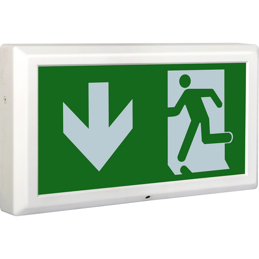 Luceco Exit Box - Tempus Exit Box 3hr Emergency Maintained C/w Down Legend