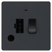 BG Electrical Evolve Matt Grey - Switched and fused with indicator