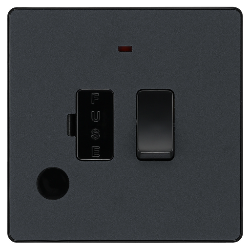 BG Electrical Evolve Matt Grey - Switched and fused with indicator