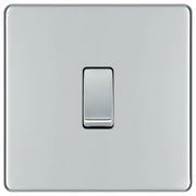 BG Electrical Flatplate Screwless Polished Chrome - Intermediate switch