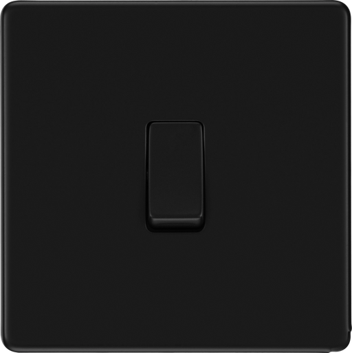BG Electrical Flatplate Screwless Matt Black - Intermediate switch
