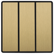 BG Electrical Evolve Satin Brass - Triple, 2 way switch, edge rocker