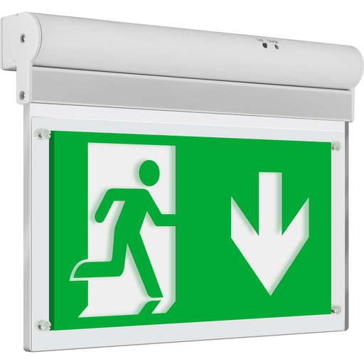 Luceco Exit Blade - Decorative exit blade self-test with down legend