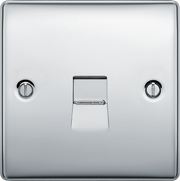 BG Electrical Nexus Metal Polished Chrome - Single, telephone socket, secondary