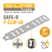 D-Line Fire Clip - Safe-D F-Clip 40 (Pack of 50)