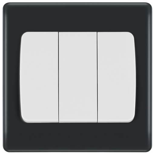 BG Electrical Part M - Triple, 2 way switch, wide rocker