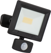 Luceco Essence Floodlight with ball joint 20W black 4000K colour temp with PIR - Pack of 1