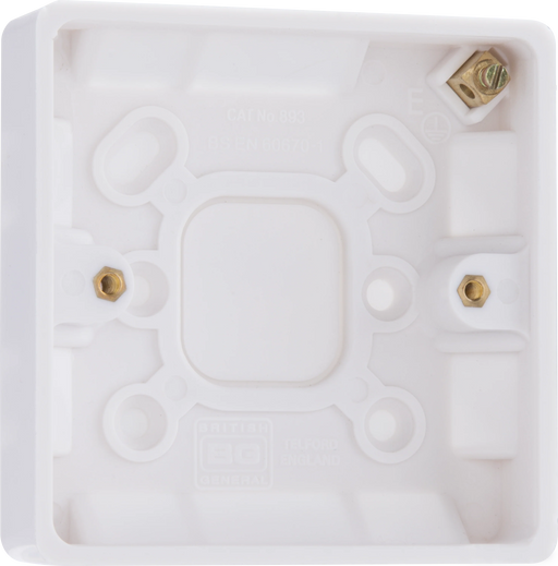 BG Electrical 800 Series - Single with earth terminal, 19mm