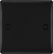 BG Electrical Nexus Metal Matt Black - Single, blank plate