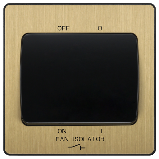 BG Electrical Evolve Satin Brass - Triple pole fan isolator