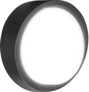 Luceco Liptus Decorative Outdoor Bulkhead Wall Light with Colour Change (CCT), LED Exterior Lighting, Black, 220mm, IP65, 15W, 1350lm